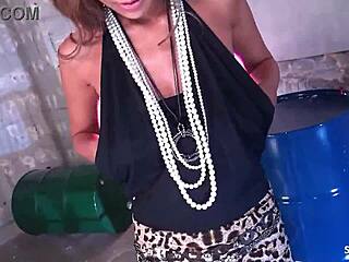 skinny japanese teen mikuni maisaki seduces to suck and swallow