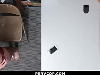a thorough cavity search on her by pervcop