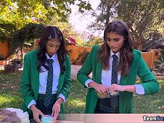I saw cute teens in uniforms offering free fun at university