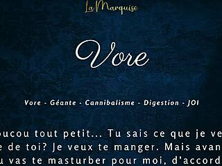 French giantess guides you in Vore audio porn