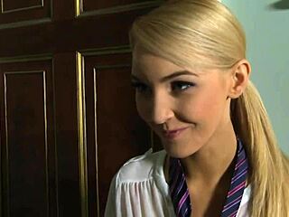 the irresistible blonde gives her hot brunette friend an unforgettable treat