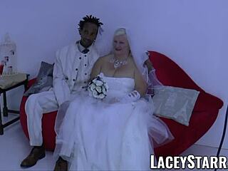 LaceyStarr - Granny Bride Takes BBC Pounding and Cum in Mouth After Doggystyle