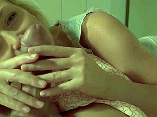 Blonde Milf Gives POV Blowjob on Big Morning Cock with Deep Sucking