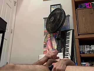 Jeffrey Jaxxon fucks himself with prostate massager after shower. Cum shot closeup!