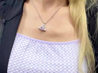 Asian Girl Boldly Masturbates Flashing In Outdoor Elevator Exhibition