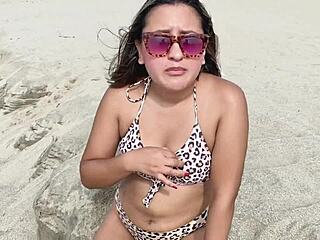 Wow, a stranger spies on me at the beach and lures me to his apartment for wild banging!