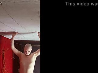 eryns first time on the one bar prison with ass bondage and dildo backstage in boots