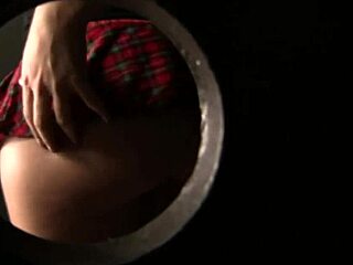 in the confessional, cute girl ashley rubs her big clit while giving a blowjob to a long cock