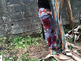 Beautiful pornstar experiences intense orgasm in doggy style on the ranch with her stepbrother's big cock, ending in facial cumshot