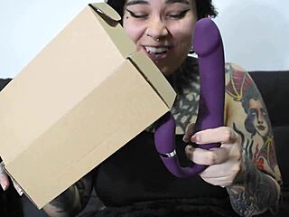 Funzze Masturbates with New Vibrating Dildo at Home