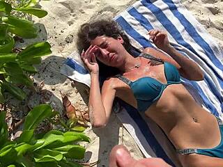 pissed on a cute girl at a public beach, her shocked face said it all in this wild pov encounter.