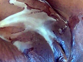 Young Ebony Teen Covered In Cum