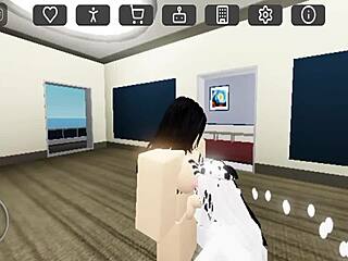 Futa girl dominates cow in provocative encounter