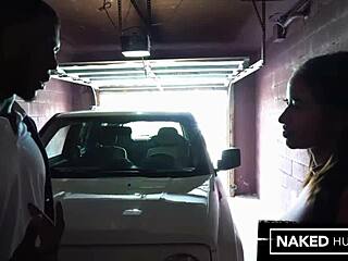 Ashley Paige gives sloppy blowjob to thick BBC