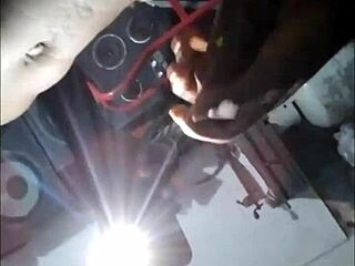 African teen slobbering on my dick with her phat cock sucking lips