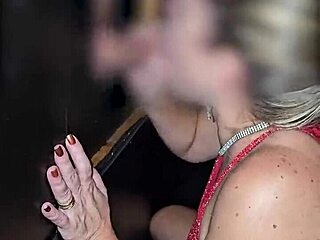 Beautiful Housewife Cuckold Wife Enjoys Group Gloryhole Fun with Old Swingers