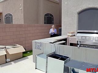 Lazy Man Distracts MILF Home Inspector