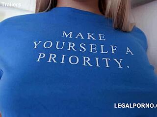 Blonde takes balls deep anal creampie to mouth