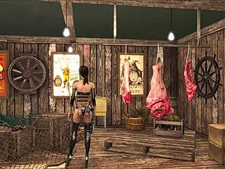 Gorgeous Amber Moore Succumbs to Uniformed Man's Deep Blowjob and Rimjob Temptation