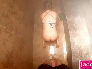good time with a stranger's big dick in the sauna - intense moment