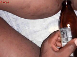 Ghana Ebony Girl Fucking Malt Bottle!