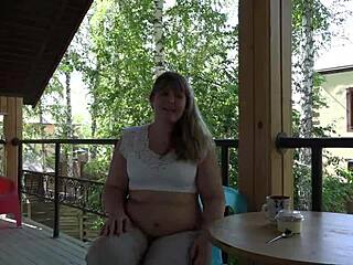 Mukbang From A Chubby Milf With A Fat Belly Asmr Amateur Outdoor Food Fetish