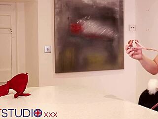 collared british 18 year old gets fucked hard in the kitchen... oh wow!