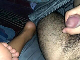 Sweet morning footjob feels amazing