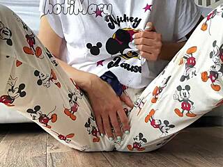 Skinny teen masturbates to squirting orgasm