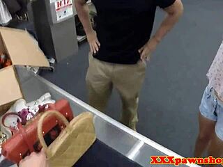 Watch this ballsucking turn into wild doggystyle in the shop!