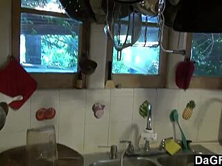 dagfs shows this hottie blonde teen 18+ getting fucked hard in the kitchen right after her shopping trip