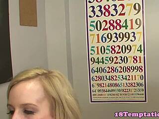 Real amateur teen subtly tugging on dick in roleplay.