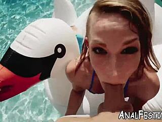 Charley Hart Drilled Intensely By The Pool
