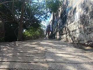 African Teen Flashes Pussy In Public Beach Exhibition With Bikini And Outdoor Masturbation