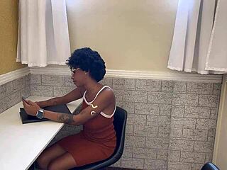Brazilian receptionist gets drilled hard by gym stud