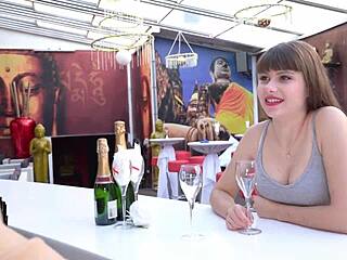 I FUCK a French Pornstar Luna Rival with Hairy Pussy in a Wild Night Club!