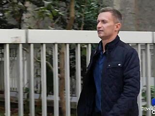 French Brunette Diane Feels Thrill In Hairy Threesome With Excited Fetish Guys