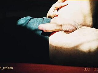 Hell yeah! Bad Wolf28 handjob on huge cock at sunset!