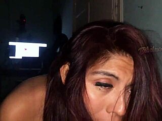 Pendeja Morocha Petera Sloppy Wet Pussy Fucking with Mouthful Cum in Rough Amateur POV