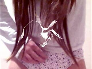 Teen 18+ lover appears in a wet diaper slideshow featuring girl Kayla.