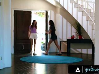 Petite Redhead Myra Seduces Big-Tits Neighbor For Scissoring