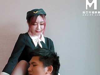 Modelmedia asia flight attendants in cosplay leggings bent over ass tits crave big cocks
