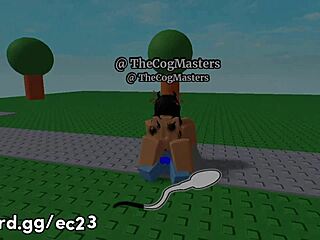 Roblox-tyttö ratsastaa kovaa mun kalulla pelissä