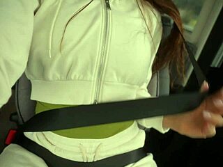 She Was Flashing Her Tits to Other Drivers So He Punished Her With Massive Cock Cum on Ass