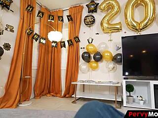 i take care of my lovely stepmom at the new year party