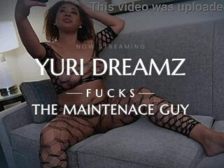 yuri dreamz bangs hotel maintenance guy in wild action