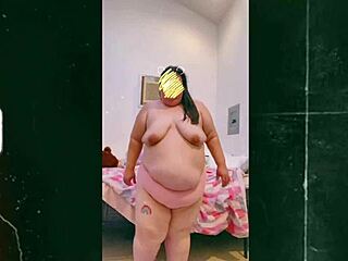 Mature Cougar Dances Topless, Showing Saggy Natural Tits on Webcam