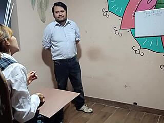 Schoolgirl in carpentry class gets fucked hard by teacher