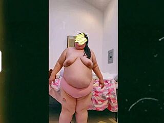 Mature Cougar Dances Topless, Showing Saggy Natural Tits on Webcam