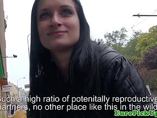 Euro Slut Flashing Outdoors for Cash in Public